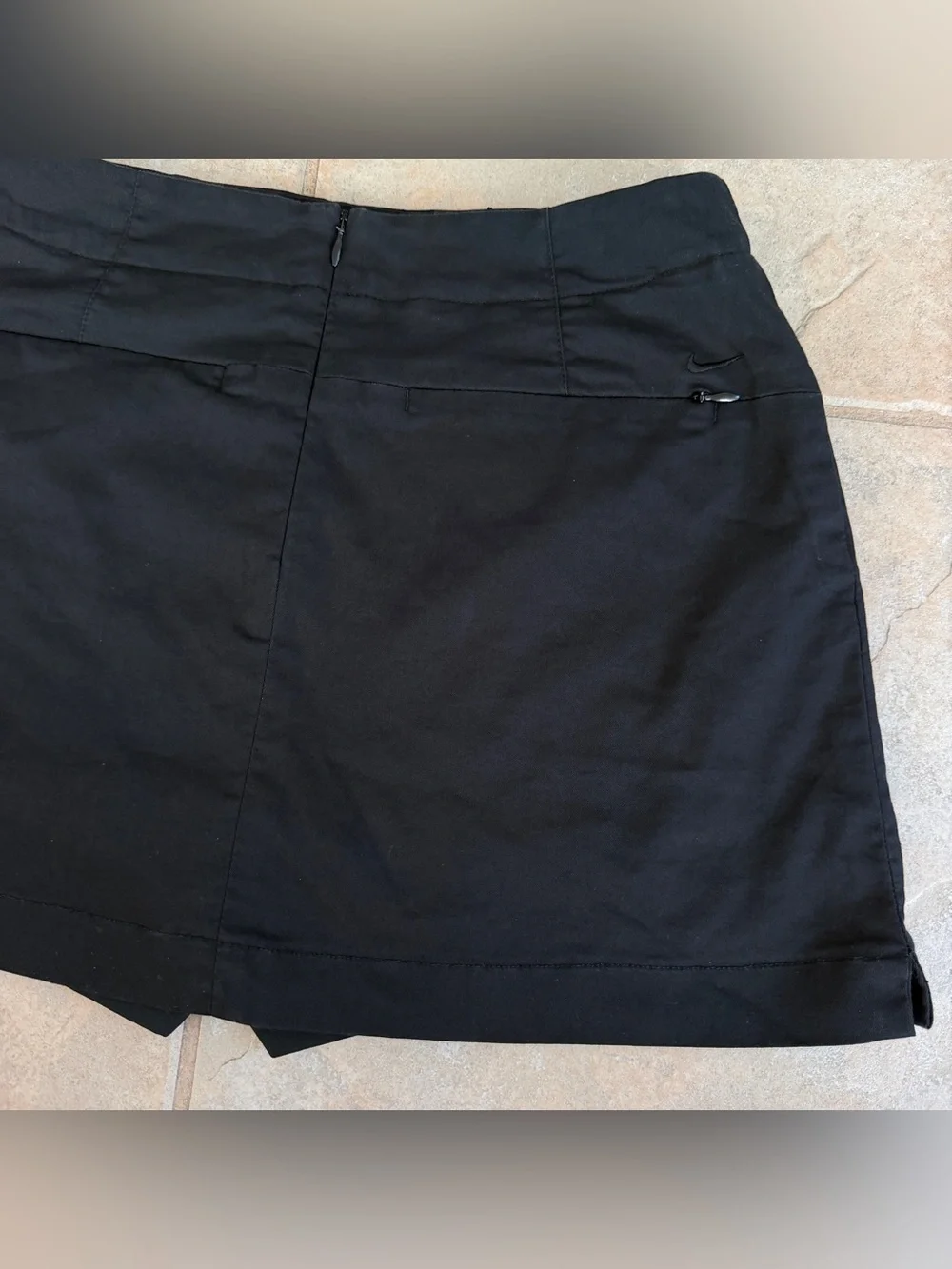 Nike Golf Skort Womens XS Black Stretch Skirt Built In Shorts Pockets